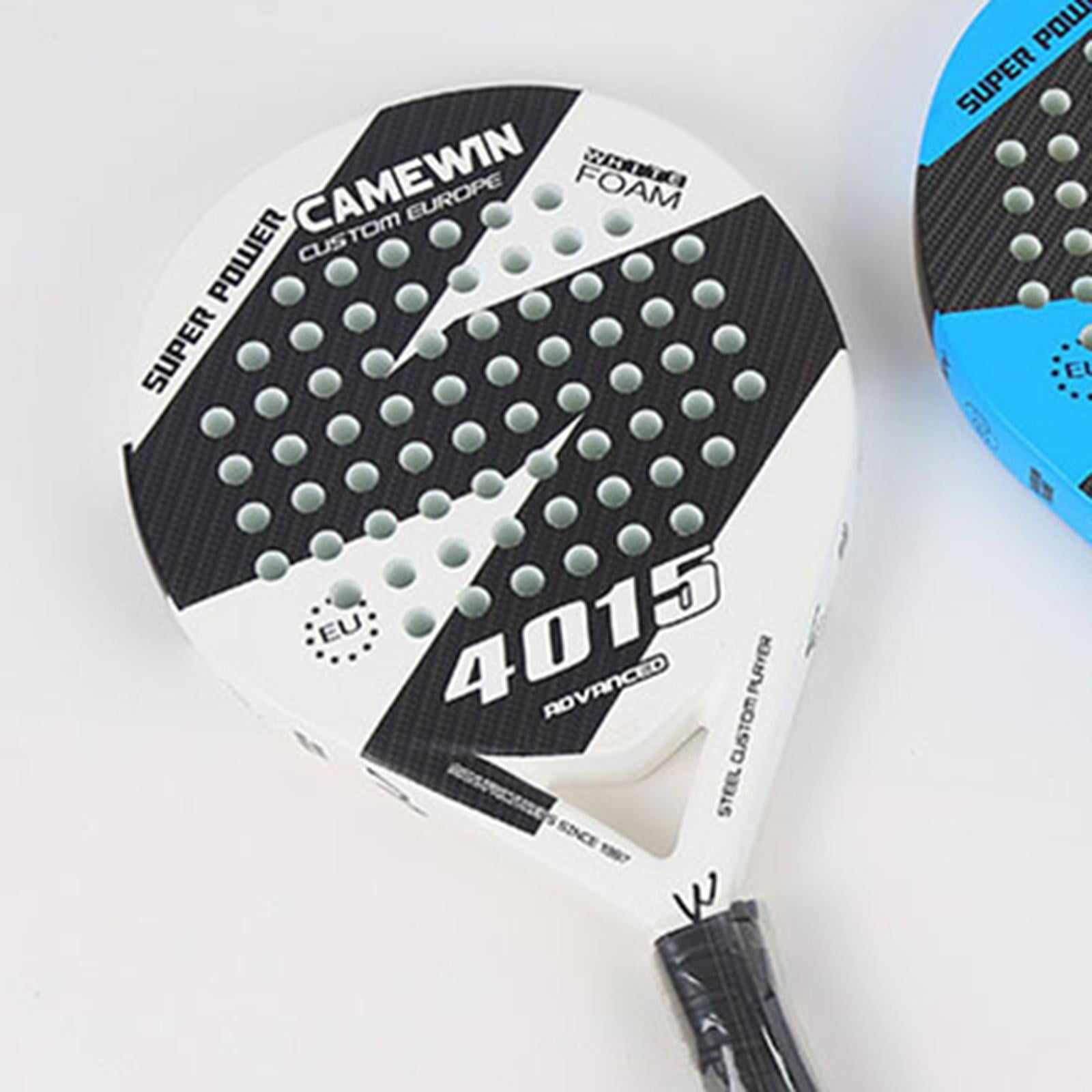 Racket Carbon Fiber Surface Thickness: 38 mm Durable Portable with Paddle Racket for Men Women , White
