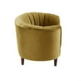 thumbnail image 3 of Loveseat with Vertical Channel Tufting and Curved Design, Yellow, 3 of 5
