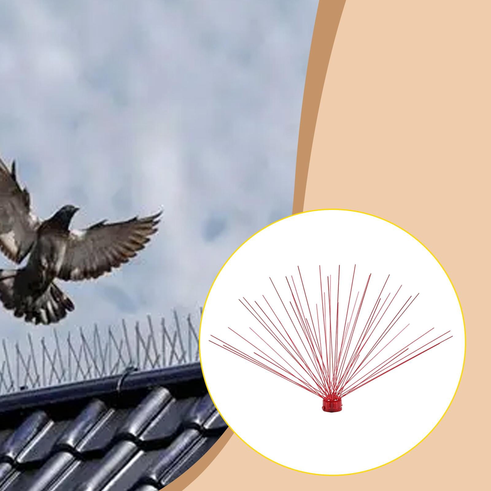Fzaqwen Mailbox Easy Installation, Weatherproof, Accessories, Fiberglass Birds Scarer Device Versatile for Outside Garden