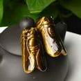 thumbnail image 6 of EOEMY Natural Tiger'S Eye Stone Carved Cicada Quartz Crystal Pendant Healing Gemstone, 6 of 9