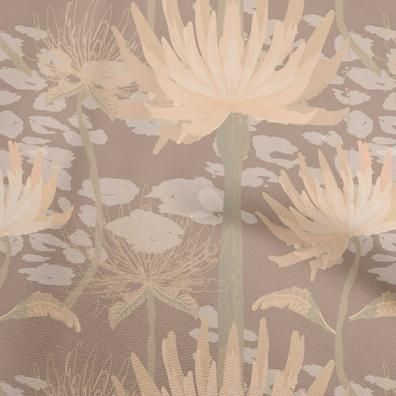 oneOone Polyester Spandex Light Brown Fabric Tropical Plants Diy Clothing Quilting Fabric Print Fabric By Yard 56 Inch Wide