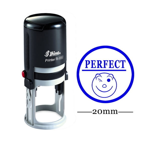 Tampon Rond Parfait pour Enseignant Personnalisé Brillant 20mm Mini Tampon en Caoutchouc