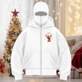 thumbnail image 2 of Towmus Balaclava Hoodie for Women Double Hooded Full Zip Christmas Sweatshirts with Built-In Eye Mask, 2 of 4
