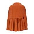 thumbnail image 5 of ZACPNCV Womens Corduroy Shirts Long Sleeve Button Down Blouses Cute Peplum Tunic Dress Shirts Loose Jacket Shackets, 5 of 9