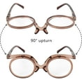 thumbnail image 5 of Universal Presbyopic Glasses Folding Magnifying Reading Eyeglasses Flip-up Lens Make up Glasses +1.0~+4.0, 5 of 7