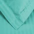 thumbnail image 3 of 600 Thread Count 100% Egyptian Cotton Stripe Duvet Cover & Pillow Shams, 3-Piece Duvet Cover Set by Blue Nile Mills, King/California, Teal, 3 of 4