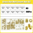 thumbnail image 2 of Brass Threaded Insert Nut Kit Hot Melt Heat Knurled Embed Injection Copper Insertnut For 3D Print Plastic, 2 of 7