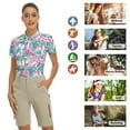 thumbnail image 6 of Short Sleeve Zip Polo Shirt for Women Moisture Wicking Athletic Golf Tennis Top, 6 of 9