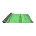 thumbnail image 2 of Ahgly Company Indoor Rectangle Abstract Emerald Green Modern Area Rugs, 2' x 5', 2 of 4