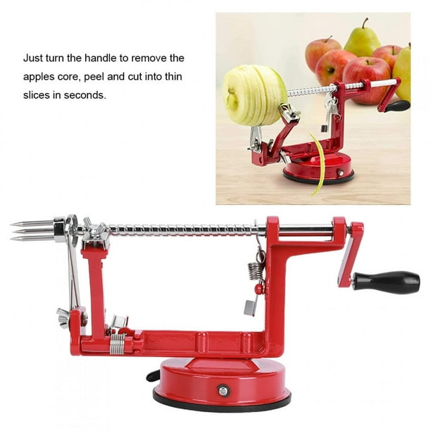 Peladora De Manzanas Westmark Loop - Con Ventosas, Para Manzanas Y Peras - Plástico Y Acero Inoxidable