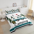 thumbnail image 4 of Erosebridal Camper Bedding Full Comforter Set, Cartoon RV Car Down Comforter, Happy Camping Decor, Reversible 3 Pieces, 4 of 7