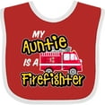 thumbnail image 3 of Inktastic My Auntie is a Firefighter with Fire Truck Boys or Girls Baby Bib, 3 of 4