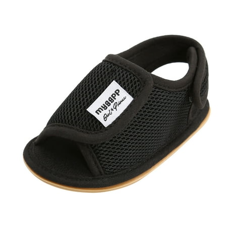 

Qufokar Big Kids Slippers Boy Ballerina Shoes Soft Shoes Walking Sandals Sole Boys Rubber Baby Mesh Girls Non-Slip Flat Baby Shoes