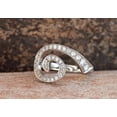 thumbnail image 6 of HeartsAndYou Ocean Wave Stackable Engagement Ring for Women 2ct Round Cut Moissanite 18k White Gold over Silver, 6 of 7