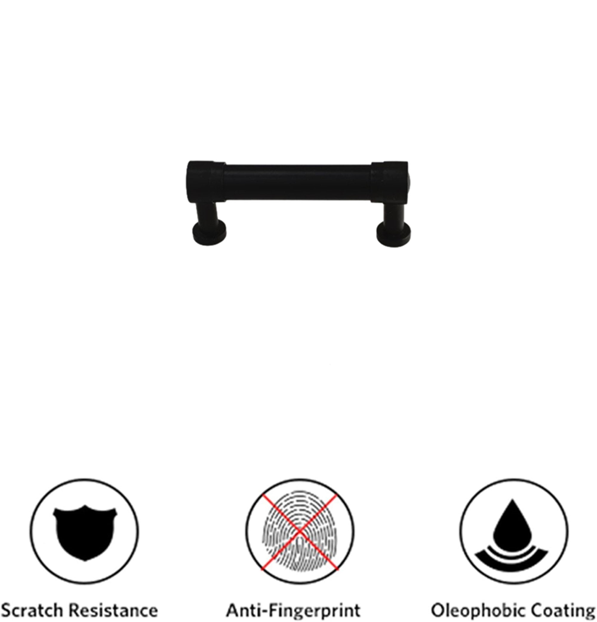 Fitviso 10 Pack 3.25 inch Center to Center Matte Black Cabinet Pulls Kitchen Cabinet Handles