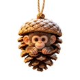 thumbnail image 2 of Kbndieu Forest Animal Christmas Acorn Ornaments, Woodland Animal Ornaments for Tree, Christmas Tree Hanging Decorations for Animal Lovers & Home Holiday Decor, 2 of 7