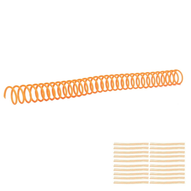 Spirales de Reliure, Spirales en Plastique pour Compiler Facilement du Papier, Résistantes à l'Usure, Réutilisables, 30 Trous, pour Cahier A4 A5, Orange