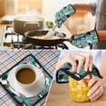 thumbnail image 4 of Border Collie Dog and Flower Florals Kitchen Oven Mitt and Pot Holder Sets 2 Pcs for Baking, Cooking and Grilling, Heat Resistant Up To 392 °F, 4 of 7