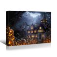 thumbnail image 3 of Hitop 1pcs Drop-Shipping Framed Canvas Wall Art Decor Painting For Halloween, Haunted Jack-o-lanterns Farm Painting For Halloween Gift,3624in- Thickness 1.5inch, 3 of 3