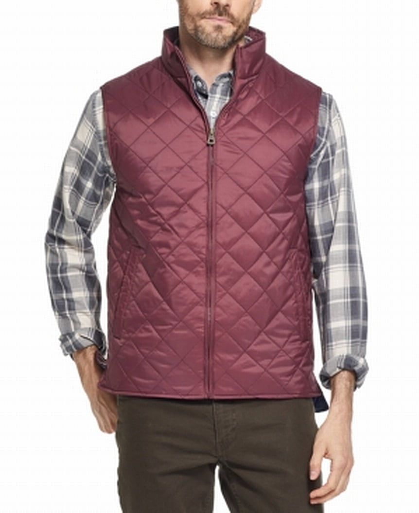 diamond quilted full zip jacket