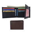 thumbnail image 2 of Mens Bifold Flap Out ID Windows Genuine Leather Wallet 1192, 2 of 35