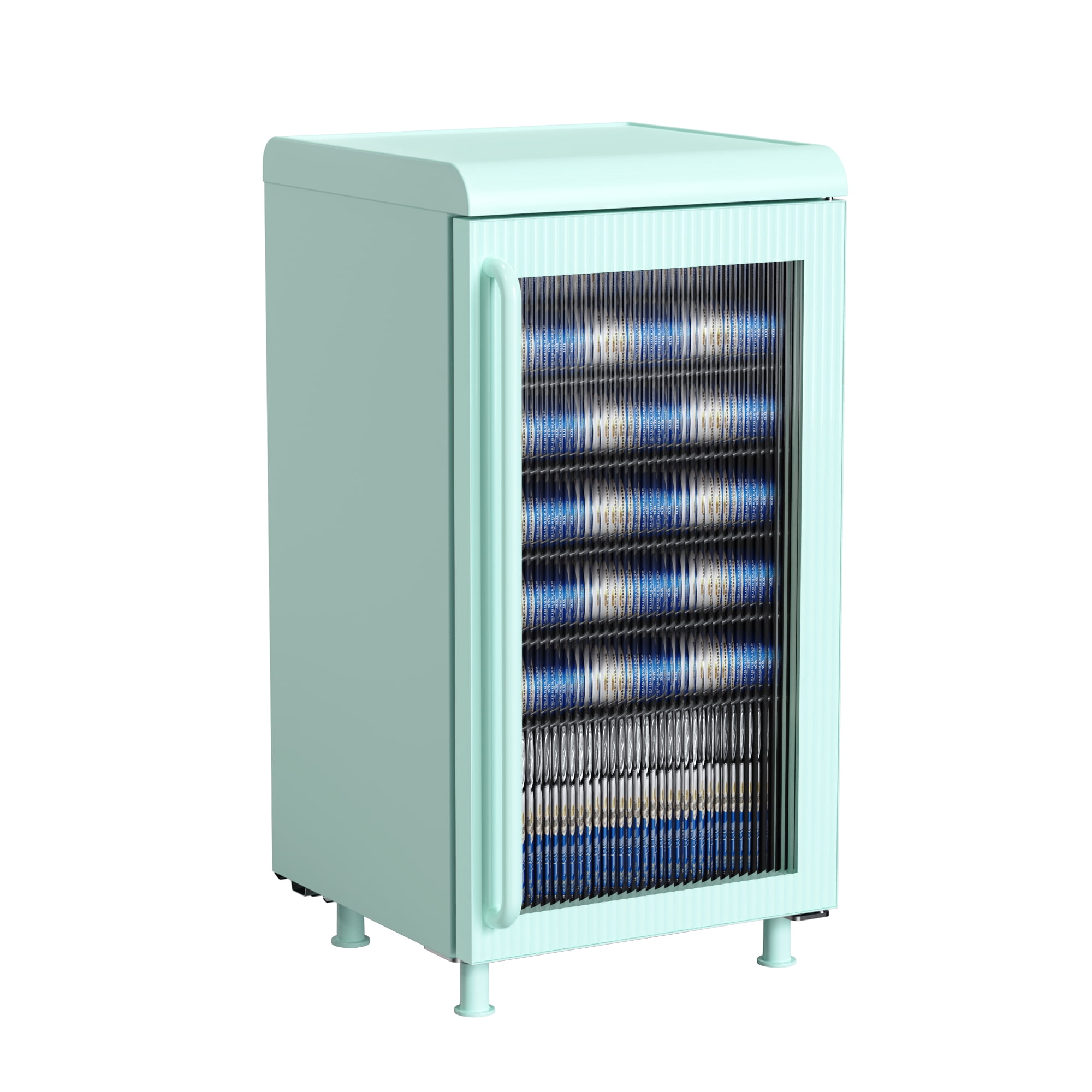 Frigidaire 27 Bottle / 117 Can Retro Wine Cooler with Built-in Bar Top, 3.1 Cu. ft. Beverage Refrigerator with Tempered Glass Door, Mint