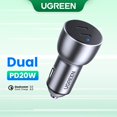 thumbnail image 2 of Cargador De coche Ugreen 36w De Carga Rápida 4.0 3.0 Qc Para Xiaomi Qc4.0 Qc3.0 Tipo C Pd Para Iphone 11 X Xs 8 cargador Pd huangjie unisex, 2 of 2