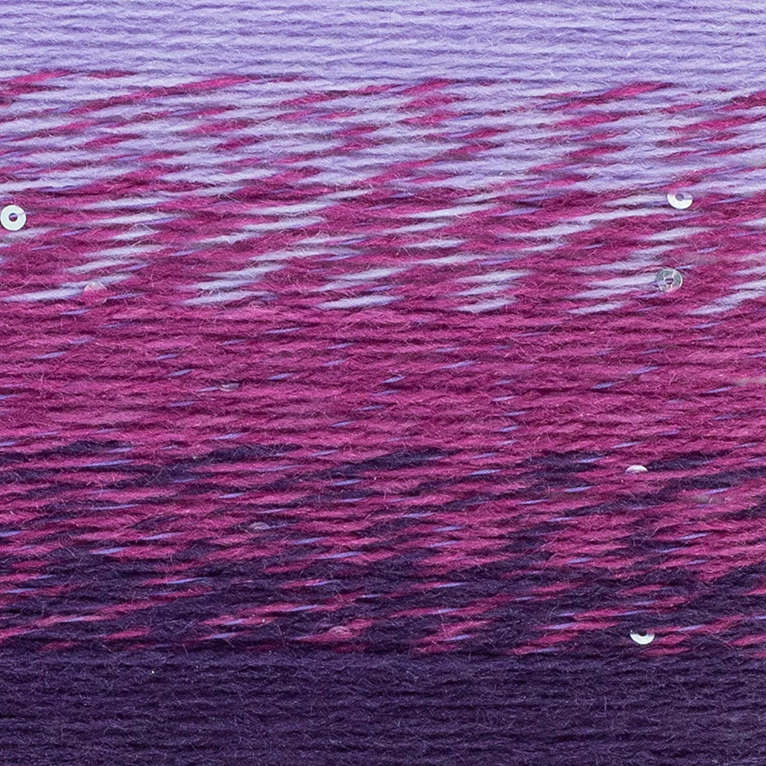 Lion Brand Yarn Sunset Nights Santorini Sequin Shawl Medium Acrylic, Polyester Multi-Color Yarn 3 Pack