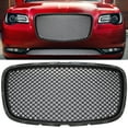 thumbnail image 2 of Ikon Motorsports Front Upper Grille, Compatible with 2015-2023 Chrysler 300 300C 300S, B Style Black ABS Plastic Replacement Front Bumper Hood Grill 1PC, 2 of 3