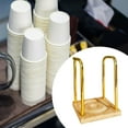 thumbnail image 6 of Fiocias Paper Cup Holder Disposable Cup Dispenser Stand Save Space with Wood Base Coffee Gold 1 Slot, 6 of 9