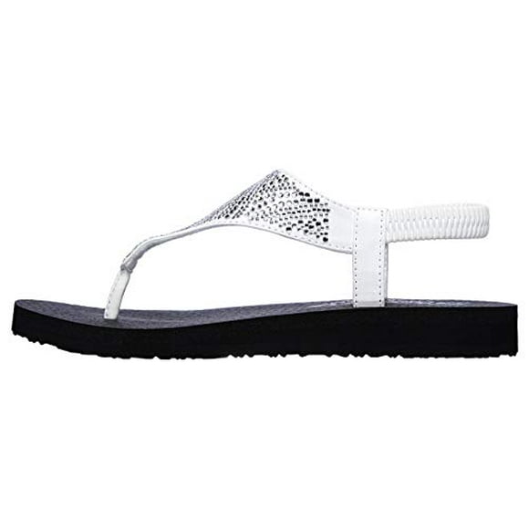 Women's Meditation New Moon Slingback Flip-Flop, White, 9 M