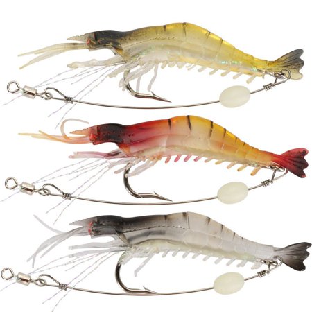 Holiday Time Soft Lures Shrimp Bait Set Kit Fishing Lures Baits Tackle Set For Freshwater Trout Bass Salmon-Include Vivid Spinner Baits,Topwater Frog Lures,Crankbaits Lures,Spoon (Best Bait For Freshwater Shrimp)