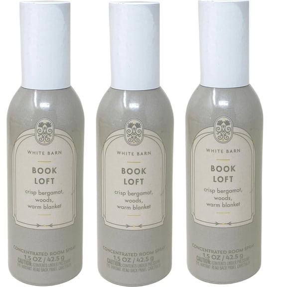 Bath and Body Works Book Loft Concentrated Room Spray Air Freshener 1.5 oz Set of 3