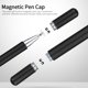 thumbnail image 2 of Lápiz capacitivo universal Stylus Pen con absorción magnética Cabeza de silicona Control táctil sensible para teléfono Tablet Silver yeacher estándar, 2 of 2
