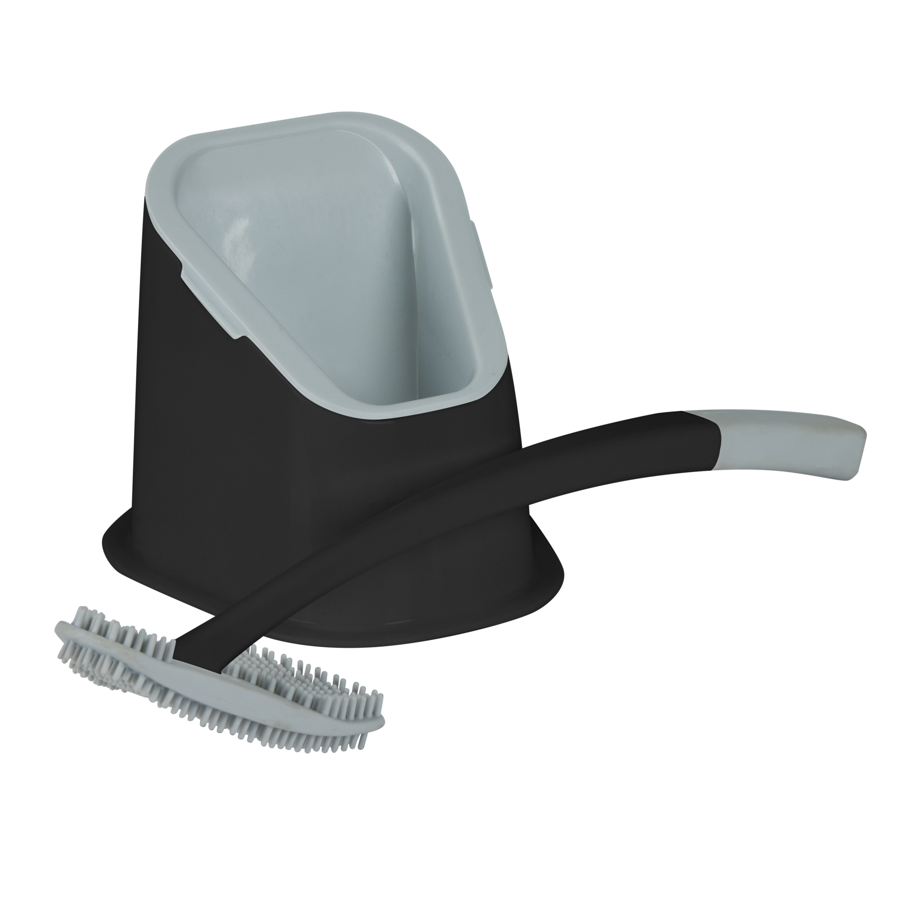 Bath Bliss  Adult Contoured Toilet Brush in Black