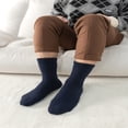 thumbnail image 5 of YITUMU 3 Pairs Men Wool Socks, Warm Wool Socks For Men, Men's Winter Thermal Socks, Mens Cozy Thick Socks, Christmas Gifts For Men Dad Husband Grandfather, Size 6-10, DarkBlue, 5 of 9