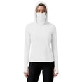 thumbnail image 4 of OVAFBAU Womens Long Sleeve Sun Protection Shirt Workout Hiking Hoodie Tops Women's Hooded Masks Long Sleeve Thumb Hole Sun Shield Tops, 4 of 7