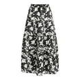 thumbnail image 4 of Time and Tru Women's Printed Tiered Midi Skirt, Sizes XS-XXXL, 4 of 4