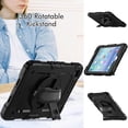 thumbnail image 4 of Case for iPad Mini 5 2019/Mini 4 2015 (5th/4th Generation 7.9 inch) with Screen Protector, 360 Degree Rotating Kickstand Hand Strap Shockproof Cover with Shoulder Strap, Black, 4 of 7