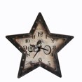 thumbnail image 1 of Brown Star With LED Star Lights Metal Wall Clock, 1 of 1
