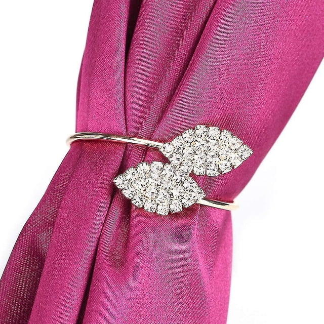 Anillo para servilletas, 12 piezas Servilleteros de hojas Servilletero de diamantes Servilleteros Anillos para novias
