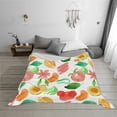 thumbnail image 2 of YFYANG Lightweight Warm Flannel Blanket, Watercolor Fruit Abstract Doodle Throw Blanket for Bed, Sofa, Travel, Camping, 40"x30", 2 of 7