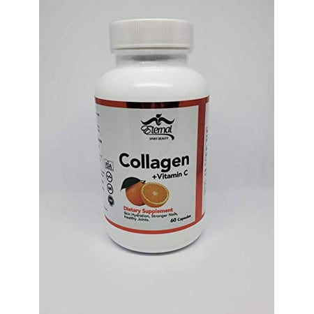 Eternal- Colageno Hidrolizado Con Vitamina C - Colageno Natural para La Cara Y Piel- 60 capsulas