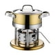 thumbnail image 4 of Olla para estufa de alcohol, olla duradera de acero inoxidable, utensilios de cocina, olla individual, sopa Oro, 4 of 9