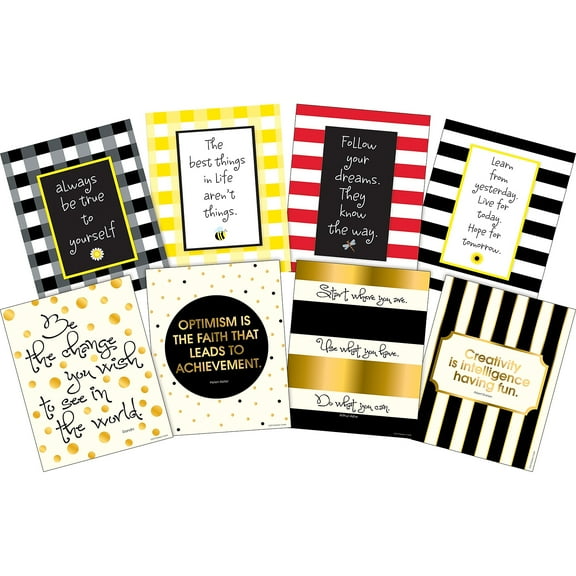 Barker Creek Be True to Yourself Motivational Art Prints ̶ Set of 8, 8" x 10"