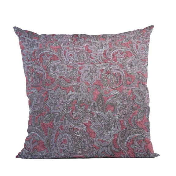 Plutus Brands Purple Lavender Elegance Paisley Luxury Throw Pillow