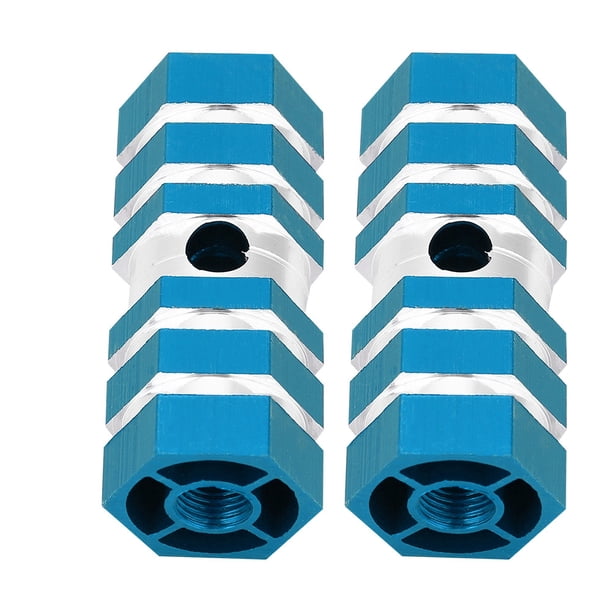 Lot De 4 Chevilles De Vélo (pegs) - Alliage Alu Bleu, 100 Mm, Pour Essieux 3/8 Pouce