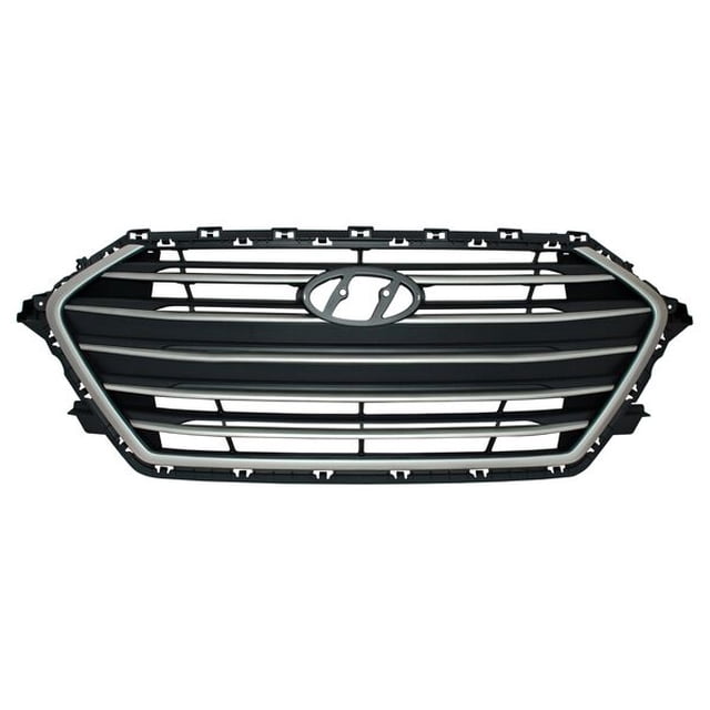 Parrilla Hyundai Elantra 2017 A 2018 Generica Plata Con Moldura