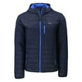 thumbnail image 2 of Men's-Cutter & Buck  Navy Penn State Nittany Lions Rainier Eco PrimaLoft Hooded Full-Zip Jacket, 2 of 3