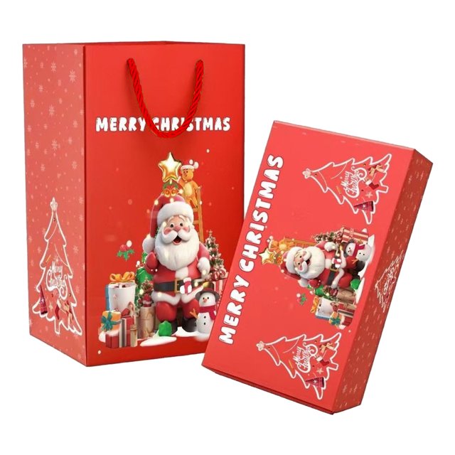 Navidad Arriba Plegable Reutilizable Envases Navideños Rojo Adecuado Para Joyas Eventos Navideños Reuniones Bodas Cumpleaños Atractivo Para Los Niños
